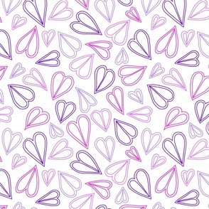 PINK AND PURPLE TOSSED HEARTS 04 MEDIUM