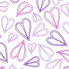 PINK AND PURPLE TOSSED HEARTS 04 LARGE