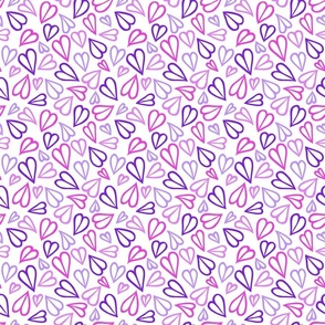 PINK AND PURPLE TOSSED HEARTS 03 SMALL