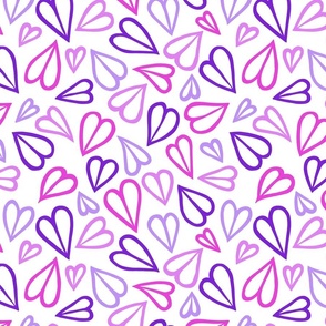 PINK AND PURPLE TOSSED HEARTS 03 MEDIUM