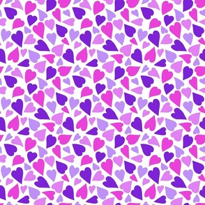 PINK AND PURPLE TOSSED HEARTS 00 SMALL