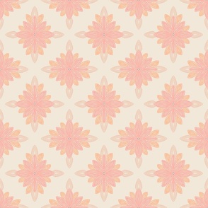 Peach pearl floral block print 12