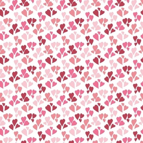PINK AND RED CLUSTER HEARTS 00 SMALL