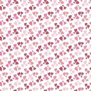 PINK AND RED CLUSTER HEARTS 01 SMALL