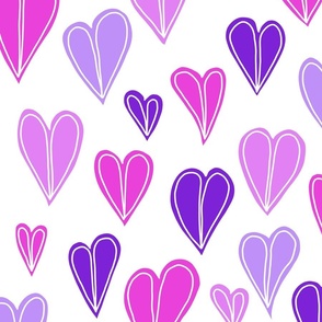 PINK AND PURPLE HEARTS 01 LARGE