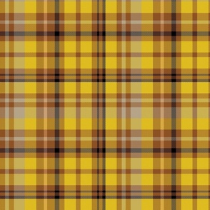 Yellow and brown classic plaid with black accent. Grandpa core