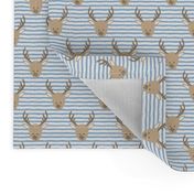 (small scale) reindeer - cute christmas reindeer - blue stripes - C22