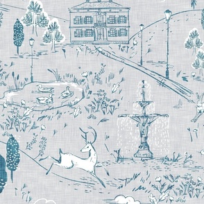 Le Parc Toile (blue/silver) LRG