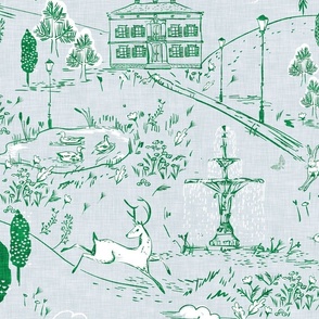 Le Parc Toile (emerald) LRG