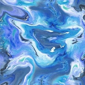 Batik ocean blue abstract watercolour