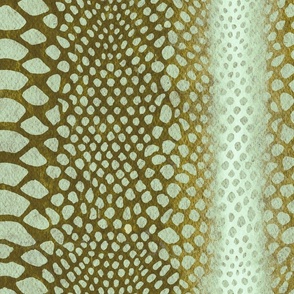 Imitation of snakeskin, Light green spots on a dark olive background