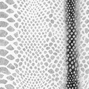 Imitation of snakeskin, Gray spots on a white background