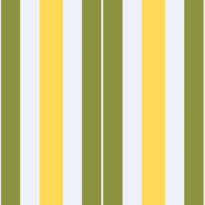 spring green, yellow, and white stripes