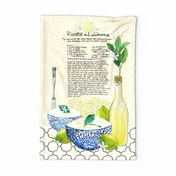 Tea towel -Risotto al limone recipe (English)