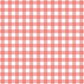 Gingham - Coral - Small