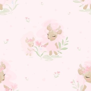 pink deer pattern