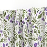 12" Floral in purple and sage