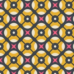 2152 Small - abstract retro geometric