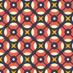 2153 Small - abstract retro geometric