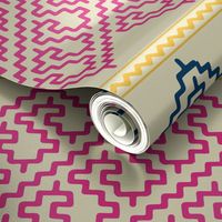 Indian embroidery/Kasuti/beige/pink/geometric/co-ordinate