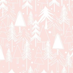 winter forest pink