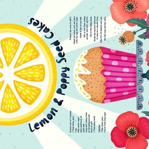 Lemon & Poppy Seed Cakes Recipe (PANEL 27in x 18in)