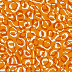 orange crayons - vibrant doodles
