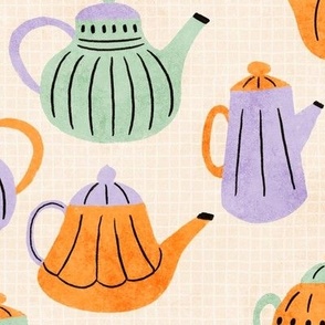 Vintage_Tea_Pots_-_Purple_And_Orange_Large
