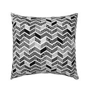 Animal Print Chevron - Black & White