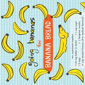 Bananas for banana bread-tea towel