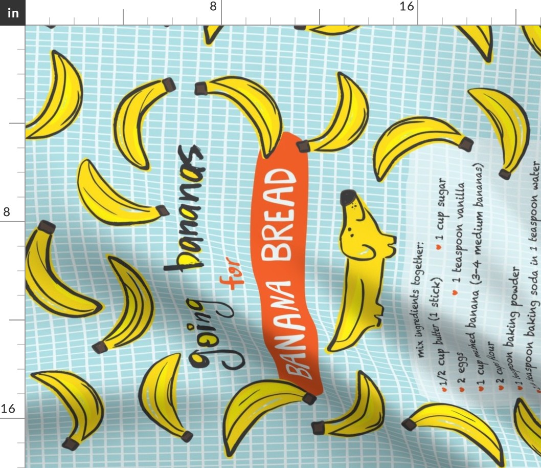 Bananas for banana bread-tea towel