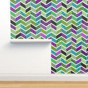 Animal Print Chevron - Jewel Tones