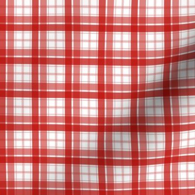 Simple Bright Red Plaid