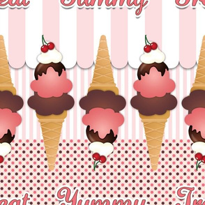 Pink Ice Cream Cones