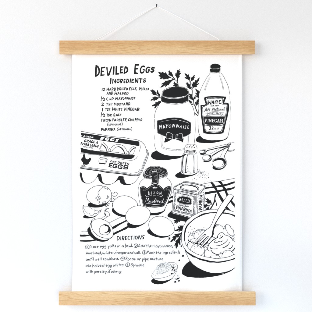 DEVILED EGGS RECIPE wall hanging