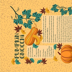 pumpkin gnocchi recipe wall hanging