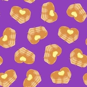 heart shaped pancakes - purple  - LAD22