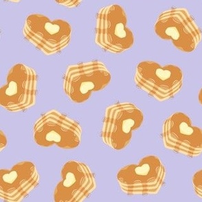 heart shaped pancakes - lavender - LAD22