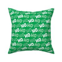 Ho Ho Ho - Christmas Santa - Ho Ho Ho Pattern - Green White - Christmas Fabric Cute - LAD20