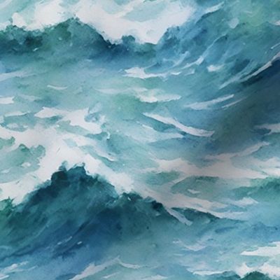 Wild Ocean Watercolor medium 