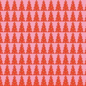 Christmas Tree Farm (Red & Pink) || holiday tessellation