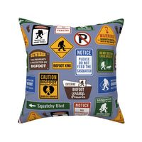 Bigfoot Crossing Sign Collection, Blue