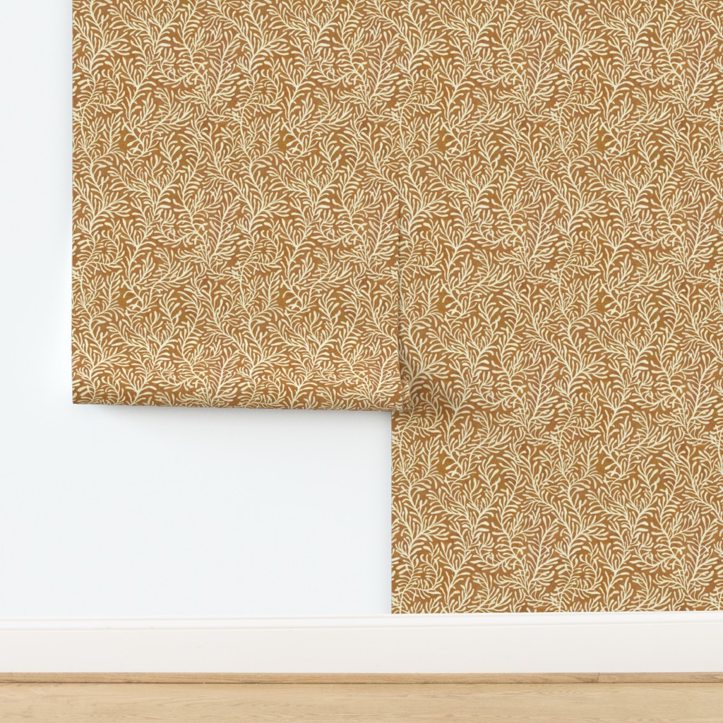 Sea Grass - light ochre (medium) Wallpaper | Spoonflower