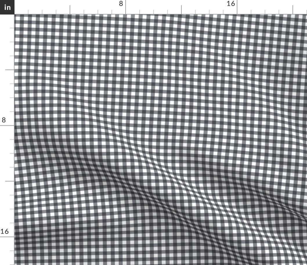Gingham - Charcoal - Small