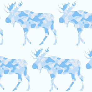 Blue Camo Moose - Large Scale