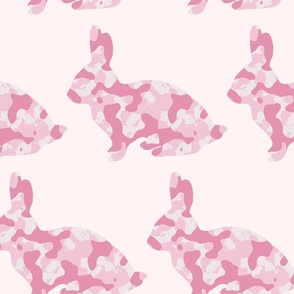 Pink Camo Bunnies - Large Scale