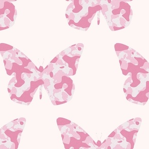 Pink Camo Butterflies - Large Scale