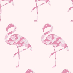Pink Camo Flamingos - Large Scale