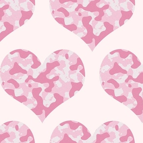 Pink Camo Hearts - Large Scale