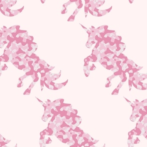 Pink Camo Unicorns - Large Scale